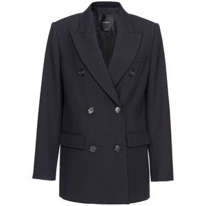 Pinko Double-Breasted Twill Blazer With Tailored Silhouette - NWT